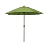 The Company Store Round Outdoor Patio Umbrella, Aluminum With Auto Tilt Crank In Green