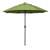 The Company Store Round Outdoor Patio Umbrella, Aluminum With Auto Tilt Crank In Green