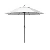 The Company Store Round Outdoor Patio Umbrella, Aluminum With Auto Tilt Crank In Ivory