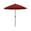 The Company Store Round Outdoor Patio Umbrella, Aluminum With Auto Tilt Crank In Jockey Red