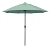 The Company Store Round Outdoor Patio Umbrella, Aluminum With Auto Tilt Crank In Teal/turquoise Blue