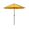 The Company Store Round Outdoor Patio Umbrella, Aluminum With Auto Tilt Crank In Yellow