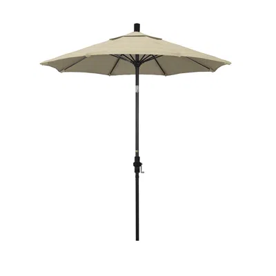 The Company Store Round Outdoor Patio Umbrella, Fiberglass With Twist Tilt In Antique Beige