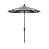 The Company Store Round Outdoor Patio Umbrella, Fiberglass With Twist Tilt In Black/white