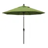 The Company Store Round Outdoor Patio Umbrella, Fiberglass With Twist Tilt In Green
