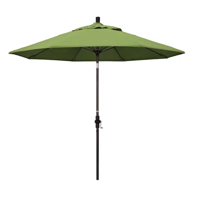 The Company Store Round Outdoor Patio Umbrella, Fiberglass With Twist Tilt In Green