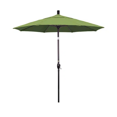 The Company Store Round Outdoor Patio Umbrella, Fiberglass With Twist Tilt In Green