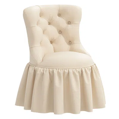 The Company Store Ruffle Chair In Light Gray