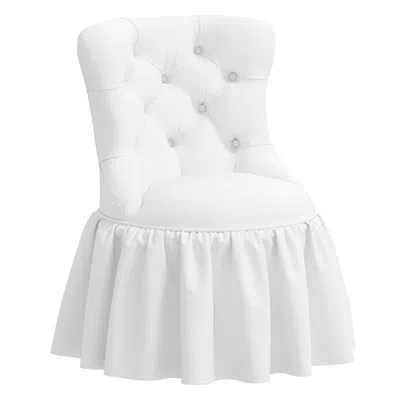 The Company Store Ruffle Chair In White