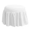 The Company Store Ruffle Ottoman In White