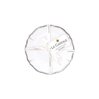 The Company Store Rustica Antique White Melamine Appetizer Plates, Set Of 4 In Multi