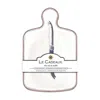 The Company Store Rustica Antique White Melamine Cheese Board With Laguiole Cheese Knife In Ivory/white