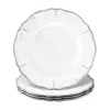 The Company Store Rustica Antique White Melamine Dinner Plates, Set Of 4 In Ivory/white