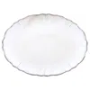 The Company Store Rustica Antique White Melamine Oval Serving Platter In Ivory/white