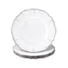 The Company Store Rustica Antique White Melamine Salad Plates, Set Of 4 In Ivory/white