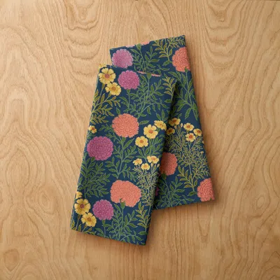 The Company Store Sabena Tea Towels, Set Of 2 In Blue