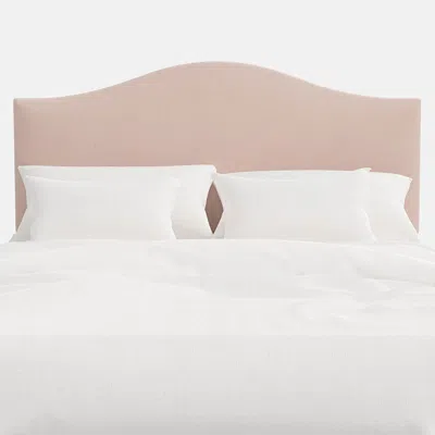 The Company Store Saddle Velvet Headboard In Pink