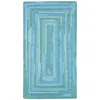 The Company Store Sailor Stripe Reversible Braided Cotton Rug In Blue