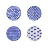 The Company Store Santorini Assorted Cocktail Plates, Set Of 4 In Blue