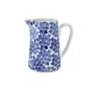 The Company Store Santorini Flower Pitcher In Blue