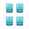 The Company Store Santorini Tumblers, Set Of 4 In Blue/teal/turquoise