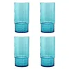 The Company Store Santorini Tumblers, Set Of 4 In Blue/teal/turquoise