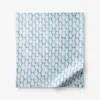 The Company Store Sarika Premium Smooth Sateen Flat Bed Sheet In Blue/white