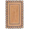 The Company Store Scallop Border Handwoven Jute Rug In Blue