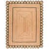 The Company Store Scallop Border Handwoven Jute Rug In Brown