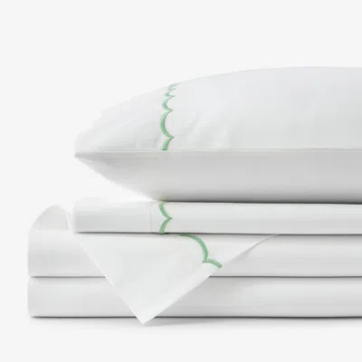 The Company Store Scallop Classic Cool Cotton Percale Bed Sheet Set