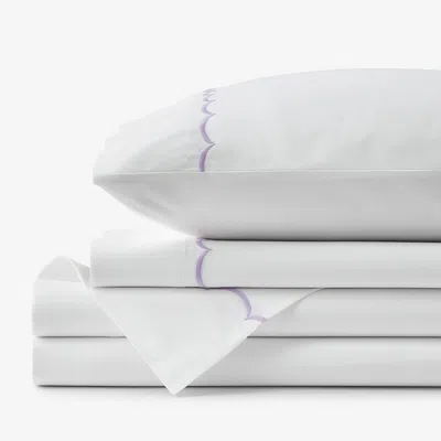 The Company Store Scallop Classic Cool Cotton Percale Bed Sheet Set