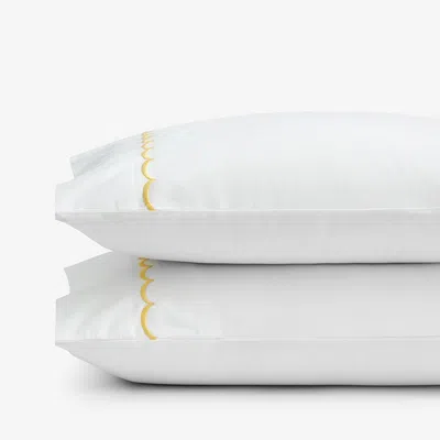 The Company Store Scallop Classic Cool Cotton Percale Pillowcase Set
