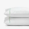 The Company Store Scallop Classic Cool Cotton Percale Pillowcase Set