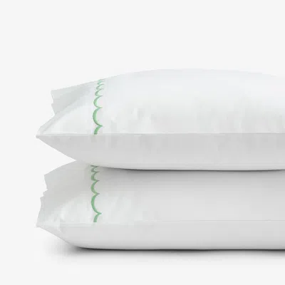 The Company Store Scallop Classic Cool Cotton Percale Pillowcase Set