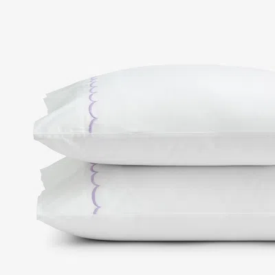 The Company Store Scallop Classic Cool Cotton Percale Pillowcase Set