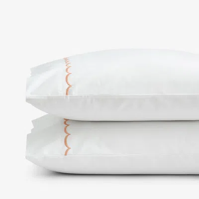 The Company Store Scallop Classic Cool Cotton Percale Pillowcase Set