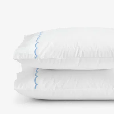 The Company Store Scallop Classic Cool Cotton Percale Pillowcase Set