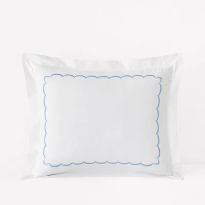 The Company Store Scallop Classic Cool Cotton Percale Sham In Multi