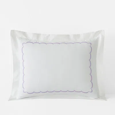 The Company Store Scallop Classic Cool Cotton Percale Sham In Multi