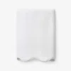 The Company Store Scalloped Edge Bath Towel In White