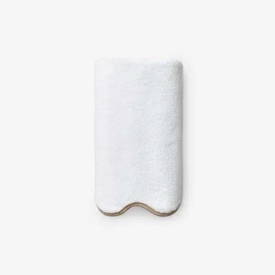 The Company Store Scalloped Edge Hand Towel In White