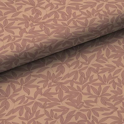 The Company Store Scattered Leaf Wallpaper In Brown