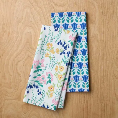 The Company Store Seasonal Printed Tea Towels, Set Of 2 In Multi