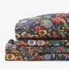 The Company Store Secret Meadow Classic Cool Cotton Percale Bed Sheet Set In Blue