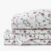 The Company Store Sheena Premium Smooth Sateen Bed Sheet Set In Blue/ivory/red