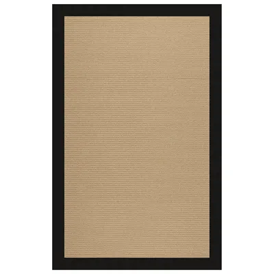 The Company Store Sisal Sunbrella Bordered Rug In Black