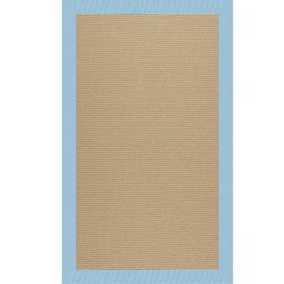 The Company Store Sisal Sunbrella Bordered Rug In Light Blue