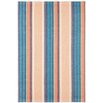 The Company Store Sloane Stripe Handwovencotton Rug In Sunset Yellow