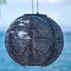 The Company Store Soji™ Stella Globe Solar Outdoor Lantern, 8" In Navy Blue