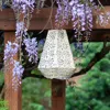 The Company Store Soji™ Stella Prism Solar Outdoor Lantern, Floral, Pattern Print, 11" In Beige/ivory
